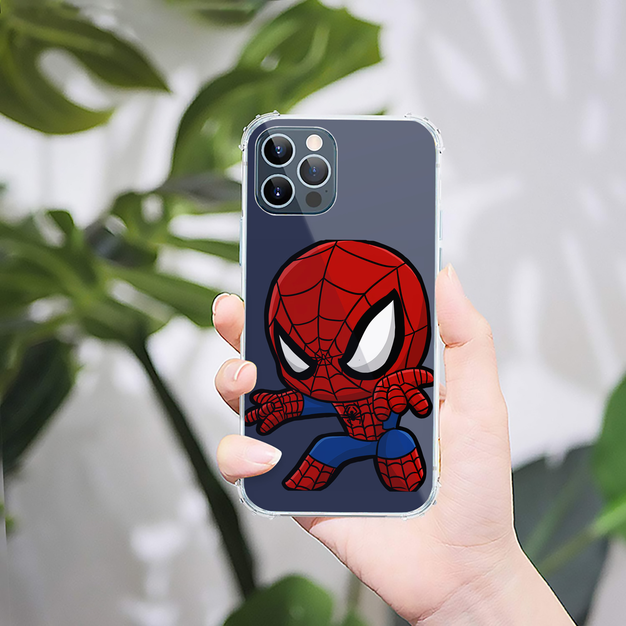 （画像用） Spider Man スパイダーマン 【iPhone 12シリーズ対応】透明スマホケース（クリアソフトケース）